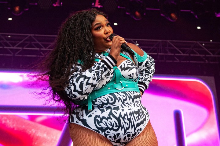 Lizzo_150120_041 Lizzo performing live at FOMO, Auckland New Zealand, 2020. Image by Doug Peters.