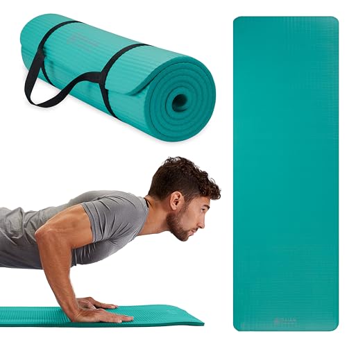 5 Best Yoga Mats for Sensitive Joints: Complete Review best yoga mats for sensitive joints 2 Gaiam Essentials Thick Yoga Mat Fitness & Exercise Mat With Easy-Cinch Carrier Strap, Teal, 72'L X...