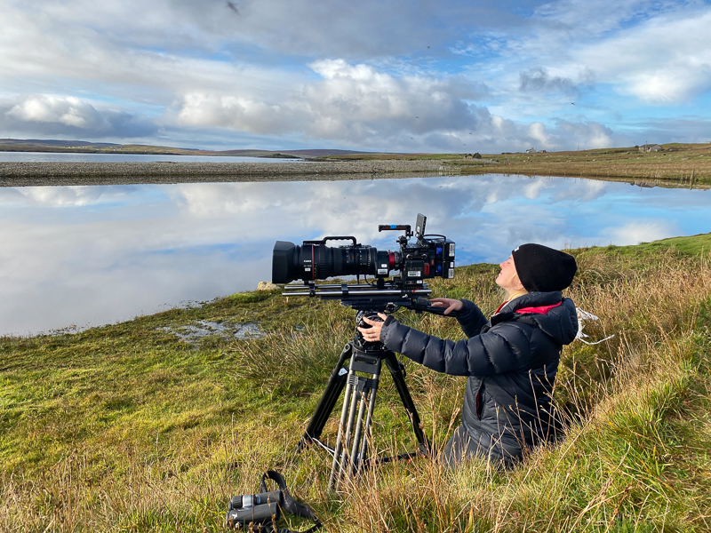 Kate Wardle filming. Photo: Brydon Thomason.