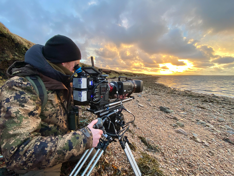 Raymond filming. Photo: Brydon Thomason.