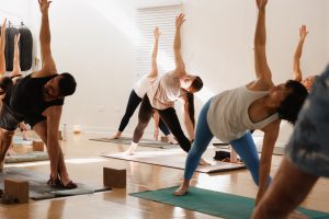 yoga class triangle