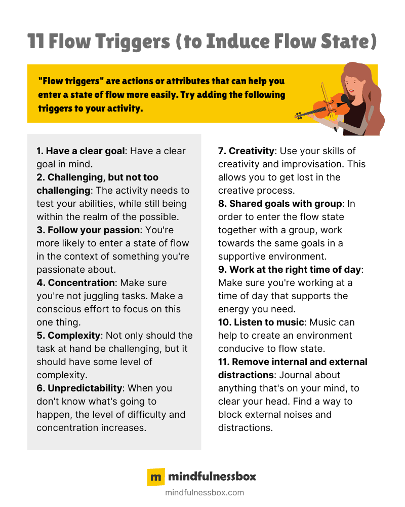 11 Flow triggers to induce flow state