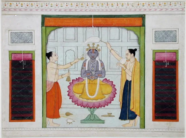 Vishnu as the Buddha, flanked by disciples. From the San Diego Museum of Art Collection. Vishnu as the Buddha, flanked by disciples. From the San Diego Museum of Art Collection.