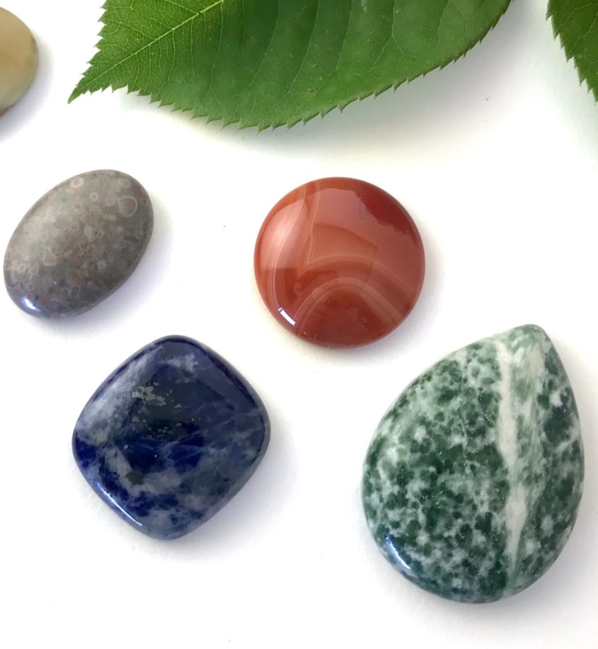 Natural Stone Cabochon Collection Box