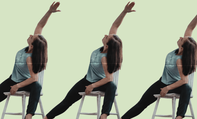 Chair Yoga Practice for Stretching and Strengthening