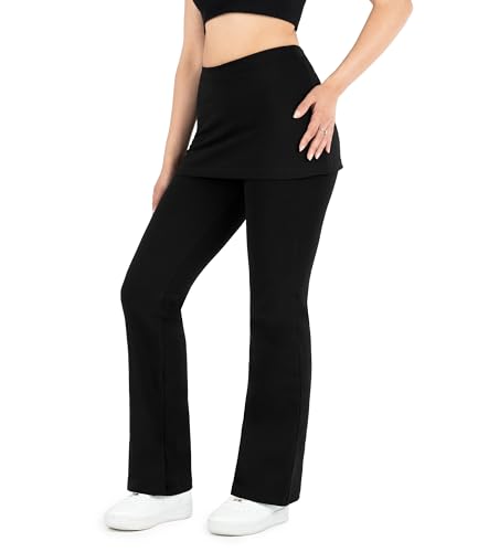 11 Yoga Pants Categories That Will Make You Rethink Your Wardrobe yoga pants 11 Nirlon Women's Skirted Leggings High Waisted Yoga Pants Gathered Skirt (XL 32' Inseam, Black)