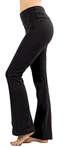 11 Yoga Pants Categories That Will Make You Rethink Your Wardrobe yoga pants 12 Zenana Premium Cotton FOLD Over Yoga Flare Pants,Black,X-Large