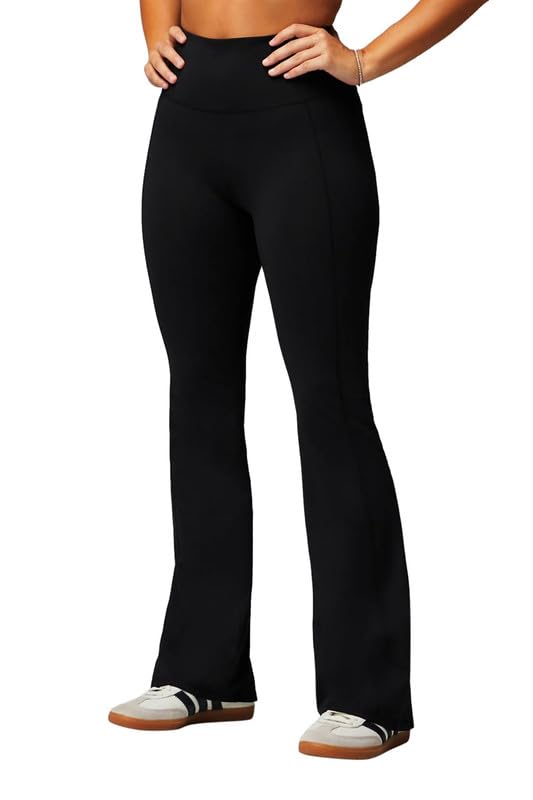 11 Yoga Pants Categories That Will Make You Rethink Your Wardrobe yoga pants 7 Fabletics Women's Oasis Pureluxe High-Waisted Kick Flare, Light Compression, Buttery Soft, XS, Black