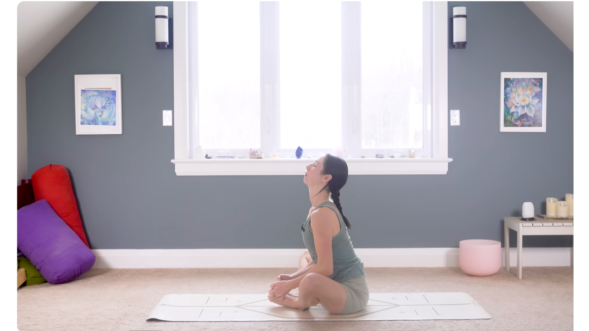 Woman sitting in Cow Pose during a yoga for flexibility practice