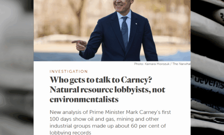 The Narwhal: Who gets to talk to Carney? Natural resource lobbyists, not environmentalists The Narwhal: Who gets to talk to Carney? Natural resource lobbyists, not environmentalists